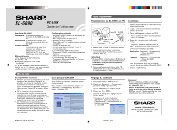 Sharp EL6890 Manuel du propriétaire | Fixfr