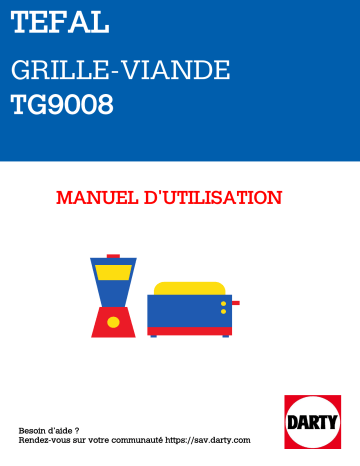 Tefal TG9008 Manuel du propriétaire | Fixfr
