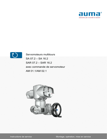 AUMA Multi-turn actuators SA 07.2 Mode d'emploi | Fixfr