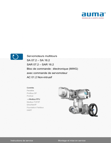 AUMA Multi-turn actuators SA 07.2 Mode d'emploi | Fixfr