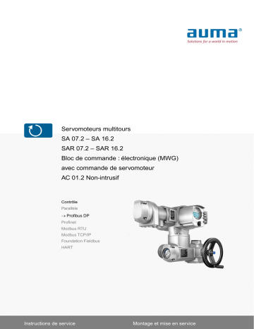 AUMA Multi-turn actuators SA 07.2 Mode d'emploi | Fixfr