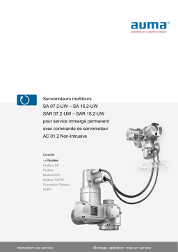 AUMA Multi-turn actuators SA 07.2-UW – SA 16.2-UW/SAR 07.2-UW – SAR 16.2-UW Mode d'emploi