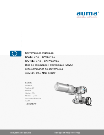 AUMA Multi-turn actuators SAVEx 07.2 Mode d'emploi | Fixfr