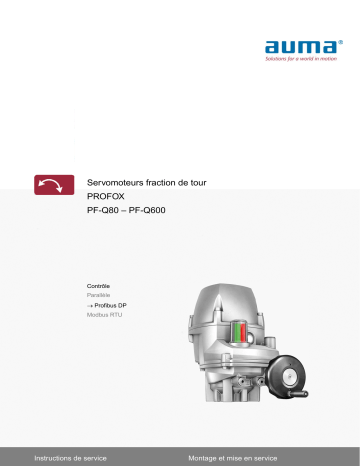 AUMA Part-turn actuators PF-Q80 Mode d'emploi | Fixfr