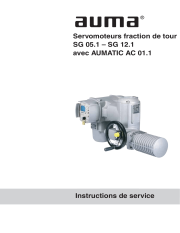 AUMA Part-turn actuators SG 05.1 Mode d'emploi | Fixfr