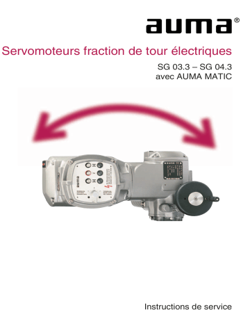 AUMA Part-turn actuators SG 03.3 Mode d'emploi | Fixfr