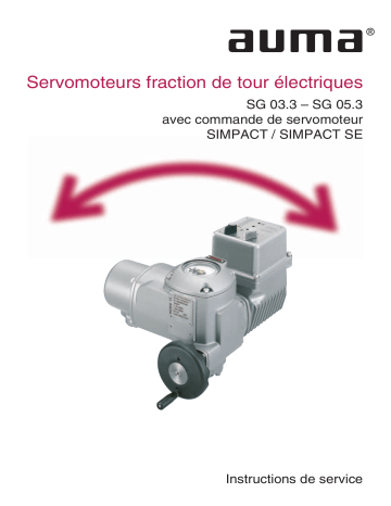 AUMA Part-turn actuators SG 03.3 Mode d'emploi | Fixfr