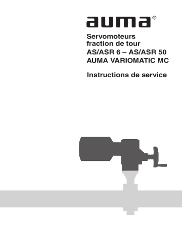 AUMA Part-turn actuators AS 6 Mode d'emploi | Fixfr