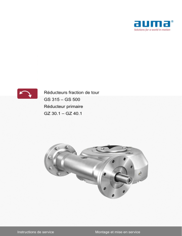 AUMA Part-turn gearboxes GS 160 Mode d'emploi | Fixfr