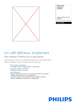 Philips HD7447/00 Daily Collection Cafetière Manuel utilisateur