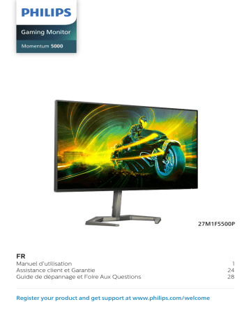 Philips 27M1F5500P/01 Gaming Monitor Moniteur gaming Quad HD Manuel utilisateur | Fixfr