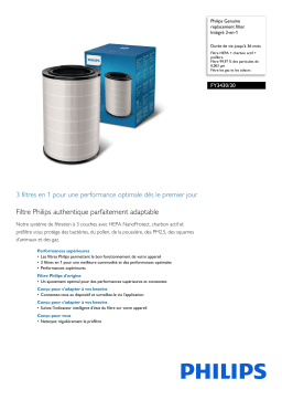 Philips FY3430/30 Genuine replacement filter Intégré 3-en-1 Manuel utilisateur