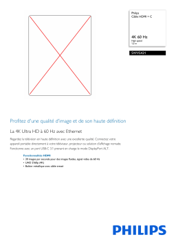 Philips SWV5431/00 Câble HDMI > C Manuel utilisateur