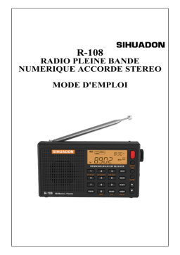 SIHUADON Radio Portable R108 FM AM MW SW Radio Multibande Poste Radio à Ondes Manuel utilisateur