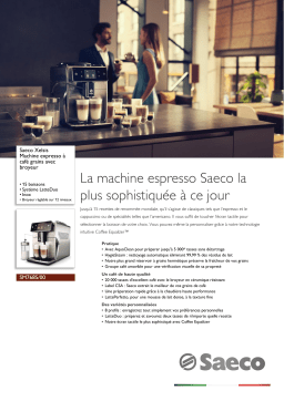 Saeco SM7685/00 Saeco Xelsis Machine expresso à café grains avec broyeur Manuel utilisateur