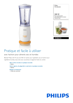 Philips HR2860/55 Mini-blender Manuel utilisateur