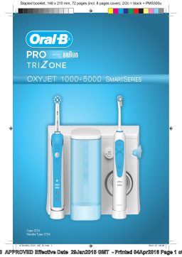 Oral-B Oxyjet Jet Dentaire Hydropulseur Avec Technologie Micro-Bulles D'Air Manuel utilisateur