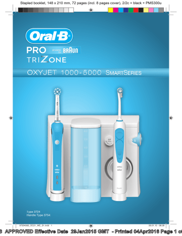 Oral-B Oxyjet Jet Dentaire Hydropulseur Avec Technologie Micro-Bulles D'Air Manuel utilisateur | Fixfr