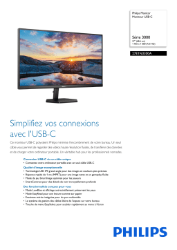 Philips 27E1N3300A/00 Monitor Moniteur USB-C Manuel utilisateur