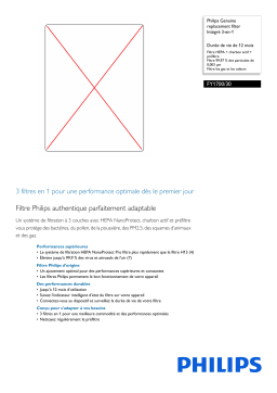 Philips FY1700/30 Genuine replacement filter Intégré 3-en-1 Manuel utilisateur