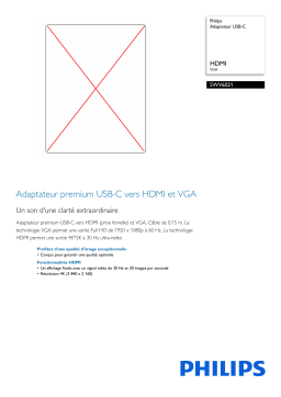 Philips SWV6021/00 Adaptateur USB-C Manuel utilisateur