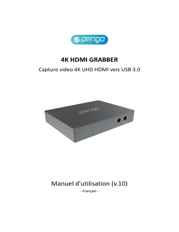 PENGO 1080p HDMI Grabber USB 3.0 Manuel utilisateur | Fixfr