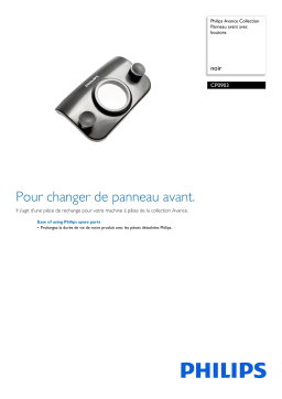 Philips CP0903/01 Avance Collection Panneau avant avec boutons Manuel utilisateur