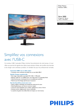 Philips 32E1N3600LA/00 Monitor Moniteur USB-C Manuel utilisateur