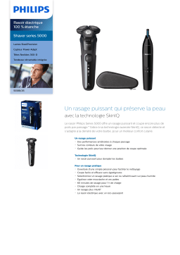 Philips S5588/26 Shaver series 5000 Rasoir électrique 100 % étanche Manuel utilisateur