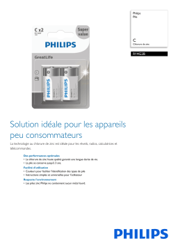 Philips R14G2B/40 Pile Manuel utilisateur