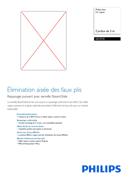 Philips GC4710/02 Azur Fer vapeur Manuel utilisateur