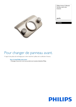 Philips CP0902/01 Avance Collection Panneau avant avec boutons Manuel utilisateur