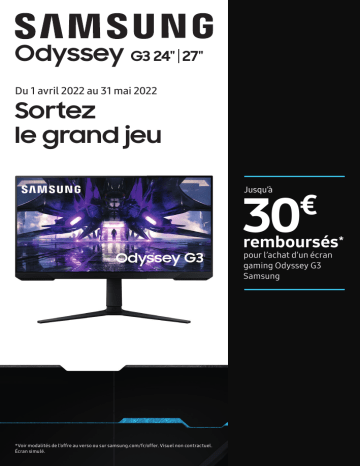 ODYSSEY G3 24'' S24AG300NU Ecran PC | Samsung ODYSSEY G3 24'' S24AG302NU Ecran PC Manuel utilisateur | Fixfr