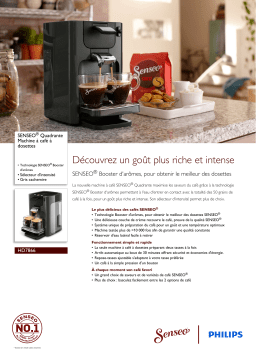 SENSEO® HD7866/21R1 SENSEO® Quadrante Machine à café à dosettes Manuel utilisateur