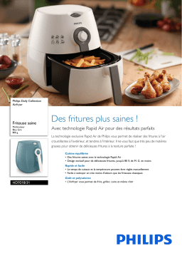Philips HD9218/31 Daily Collection Airfryer Manuel utilisateur
