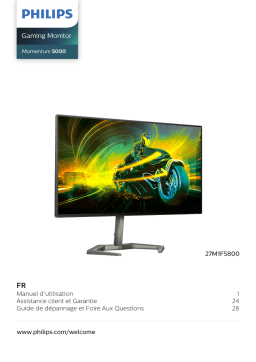 Philips 27M1F5800/01 Gaming Monitor Moniteur gaming 4K UHD Manuel utilisateur