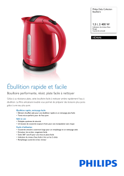 Philips HD4646/50R1 Daily Collection Bouilloire Manuel utilisateur