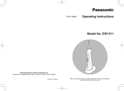 Panasonic - Personalcare EW1211W845 | Jet dentaire Manuel utilisateur