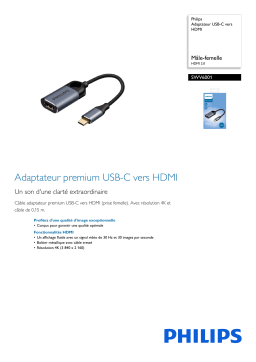 Philips SWV6001/00 Adaptateur USB-C vers HDMI Manuel utilisateur