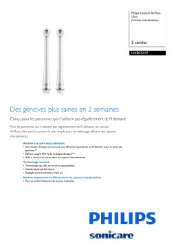 Sonicare HX8032/07 Sonicare AirFloss Ultra Canules interdentaires Manuel utilisateur