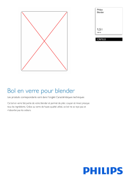 Philips CRP522/01 Blender Manuel utilisateur