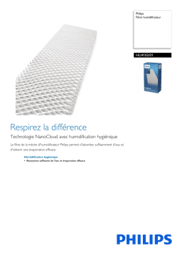 Philips HU4102/01 Filtre humidificateur Manuel utilisateur