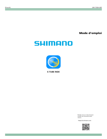 Shimano E-TUBE RIDE Application Manuel utilisateur | Fixfr
