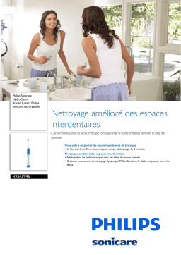 Sonicare HX6431/46 HydroClean Brosse à dents Philips Sonicare rechargeable Manuel utilisateur