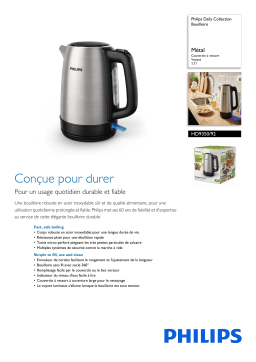 Philips HD9350/92 Daily Collection Bouilloire Manuel utilisateur