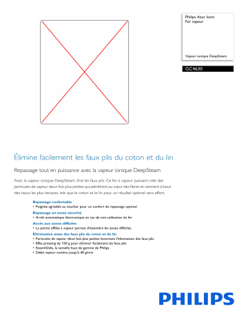 Philips GC4630/02 Azur Ionic Fer vapeur Manuel utilisateur | Fixfr