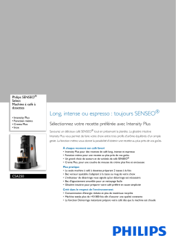Philips CSA250/10R1 SENSEO® Select Machine à café à dosettes Manuel utilisateur