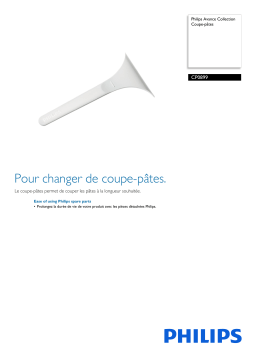 Philips CP0899/01 Avance Collection Coupe-pâtes Manuel utilisateur