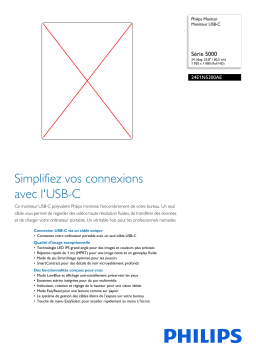 Philips 24E1N5300AE/00 Monitor Moniteur USB-C Manuel utilisateur
