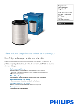 Philips FY2180/30 Genuine replacement filter Intégré 3-en-1 Manuel utilisateur